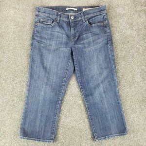 Gap Jeans Sz 8 (31x20) Womens Capri Crop Mid Rise Blue Stretch Denim Pants